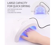 Nagų lempa 48W su laikmačiu, nagų džiovintuvo lempa, UV LED nagų lempa, gelio nagų lempa, nagų džiovintuvas, UV lempa nagams, LED lempa nagams