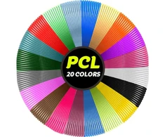 PCL plastikas 3D pieštukui, 100 m, žemos temperatūros plastikas 3D pieštukams, PCL siūlas 3D rašikliui, 3D pieštuko plastikas, PCL medžiaga 3D pieštukui