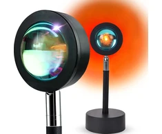 Saulėlydžio projekcija, RGB lempa, LED lempa su saulėtekio ir saulėlydžio efektu, saulėlydžio lempa, saulėlydžio projekcinė lempa, RGB projekcinė lempa, LED projekcinė lempa, LED RGB lempa