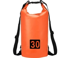 Sausas maišas vandeniui nepralaidus krepšys, oranžinis vandeniui atsparus maišas, 30 l, sausmaišis, hermetinis maišas, vandeniui atsparus krepšys