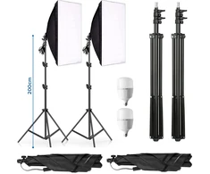 Softboksas 235 cm, 2 rinkiniai. Apšvietimo komplektas fotografijos studijai, šviesdėžė fotografijai, studijinis apšvietimo rinkinys