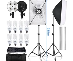 Softbox apšvietimo rinkinys 235 cm, softbox šviesa 2 vnt./komplektas, studijinis apšvietimo rinkinys, softboksų rinkinys, softbox lempos komplektas, studijinės šviesos rinkinys