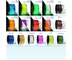 Švytintis PLA plastikas 3D rašikliui, 160 m, su piršto apsauga, plastikas 3D pieštukui, PLA siūlas 3D rašikliui, švytintis plastiko siūlas 3D rašikliui