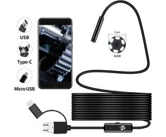 USB endoskopinė kamera, apžiūros kamera 2 m, boro kamera, endoskopas su USB, USB apžiūros kamera, USB boro kamera