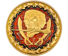 Vaikiška piratų lobio metalinė moneta stalo žaidimams ir viktorinoms, dekoratyvinė atminimo moneta, auksinė moneta, piratų moneta, žaidimų moneta, suvenyrinė moneta