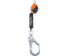 2 m savaime išsitraukiantis PORTWEST FP80 gelbėjimo lynas 140 kg, Pw spalvos: Oranžinis/Juodas