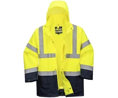 5 viename dviejų spalvų striukė Portwest S766, Dydis: 5XL, Pw spalvos: Geltona/Navy