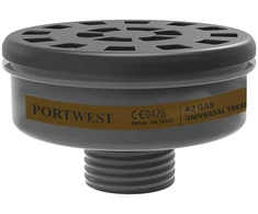 A2 dujų filtras su universalia jungtimi Portwest P906, Pw spalvos: Juodas