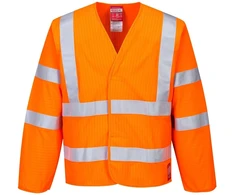 Antistatinis, ugniai atsparus PORTWEST FR85 gero matomumo švarkas, Dydis: L/XL, Pw spalvos: Geltona