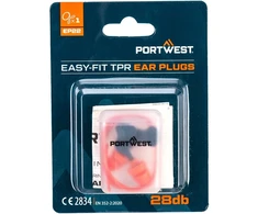 Ausų kištukai PORTWEST EP22 su virvele ir laikymo dėžute (1 pora), Pw spalvos: Oranžinis