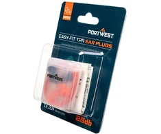 Ausų kištukai PORTWEST EP22 su virvele ir laikymo dėžute (1 pora), Pw spalvos: Oranžinis