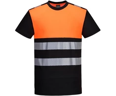 Drėgmę atstumianti ir kvėpuojanti PORTWEST PW311 marškinėliai, Dydis: 4XL, Pw spalvos: Juodas/Geltona