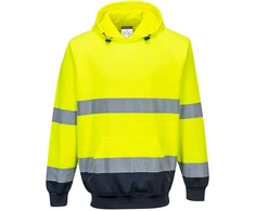 Dviejų spalvų bliuzonas su gobtuvu PORTWEST B316, Dydis: L, Pw spalvos: Geltona/Navy
