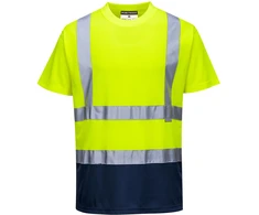 Dvispalviai marškinėliai PORTWEST S378, Dydis: XL, Pw spalvos: Geltona/Navy