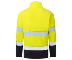 Flisinis PORTWEST ES251 užtrauktuku užsegamas džemperis, Dydis: 4XL, Pw spalvos: Geltona/Navy