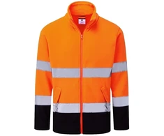 Flisinis PORTWEST ES251 užtrauktuku užsegamas džemperis, Dydis: 4XL, Pw spalvos: Geltona/Navy