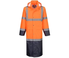 Gerai matomas PORTWEST H446 apsiaustas nuo lietaus, Dydis: 6XL, Pw spalvos: Geltona/Juodas