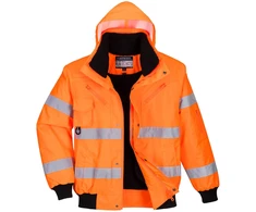 Gero matomumo 3 viename Bomber striukė Portwest C467, Dydis: L, Pw spalvos: Oranžinis