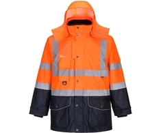 Gero matomumo 7 viename kontrastinga kelininko striukė Portwest S426, Dydis: XXXL, Pw spalvos: Oranžinis/Navy