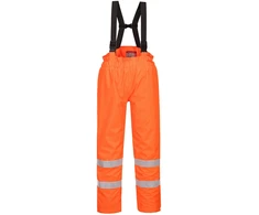 Gero matomumo, antistatinės FR kelnės nuo lietaus su pamušalu Portwest S781, Dydis: XXXL, Pw spalvos: Oranžinis