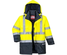 Gero matomumo apsauginė striukė nuo lietaus Portwest S779, Dydis: M, Pw spalvos: Geltona/Navy