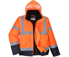Gero matomumo dviejų spalvų PORTWEST S266 Bomber striukė, Dydis: XL, Pw spalvos: Oranžinis/Navy