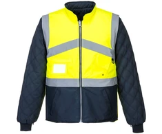 Gero matomumo dvipusis ir dviejų spalvų švarkas Portwest S769, Dydis: L, Pw spalvos: Geltona/Navy