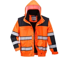 Gero matomumo klasikinė Bomber striukė Portwest C466, Dydis: XXXL, Pw spalvos: Oranžinis/Juodas