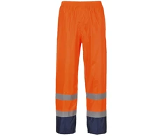 Gero matomumo klasikinės kontrastingos PORTWEST H444 kelnės nuo lietaus, Dydis: M, Pw spalvos: Oranžinis/Navy