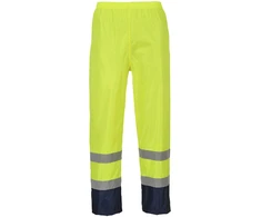 Gero matomumo klasikinės kontrastingos PORTWEST H444 kelnės nuo lietaus, Dydis: L, Pw spalvos: Geltona/Navy