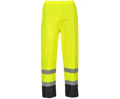 Gero matomumo klasikinės kontrastingos PORTWEST H444 kelnės nuo lietaus, Dydis: 6XL, Pw spalvos: Geltona/Juodas