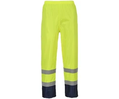 Gero matomumo klasikinės kontrastingos PORTWEST H444 kelnės nuo lietaus, Dydis: XS, Pw spalvos: Geltona/Navy