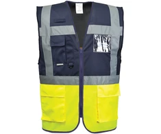 Gero matomumo kontrastinė PORTWEST C276 vadovo liemenė, Dydis: XL, Pw spalvos: Geltona/Navy