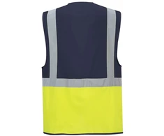 Gero matomumo kontrastinė PORTWEST C276 vadovo liemenė, Dydis: XL, Pw spalvos: Geltona/Navy