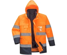 Gero matomumo kontrastinė PORTWEST S162 striukė 3-viename, Dydis: S, Pw spalvos: Oranžinis/Navy