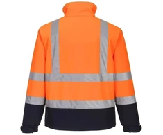 Gero matomumo kontrastinga PORTWEST S425 Softshell striukė, Dydis: M, Pw spalvos: Oranžinis/Navy