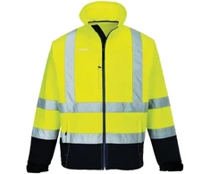 Gero matomumo kontrastinga PORTWEST S425 Softshell striukė, Dydis: XL, Pw spalvos: Oranžinis/Navy