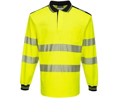 Gero matomumo Polo marškinėliai Portwest T184, Dydis: S, Pw spalvos: Geltona/Juodas