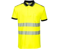 Gero matomumo Polo marškinėliai Portwest T180, Dydis: M, Pw spalvos: Geltona/Juodas
