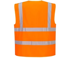 Gero matomumo PORTWEST C375 liemenė su atspindinčia juosta ir užtrauktuku, Dydis: XS, Pw spalvos: Oranžinis