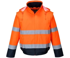 Gero matomumo PORTWEST C464 2 viename kontrastinė Bomber striukė, Dydis: L, Pw spalvos: Oranžinis/Navy