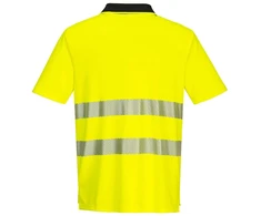 Gero matomumo PORTWEST DX412 polo marškinėliai trumpomis rankovėmis, Dydis: 4XL, Pw spalvos: Geltona/Juodas