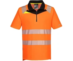 Gero matomumo PORTWEST DX412 polo marškinėliai trumpomis rankovėmis, Dydis: 4XL, Pw spalvos: Oranžinis/Juodas