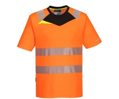 Gero matomumo PORTWEST DX413 sportiniai marškinėliai trumpomis rankovėmis, Dydis: XXL, Pw spalvos: Oranžinis/Juodas