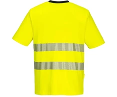 Gero matomumo PORTWEST DX413 sportiniai marškinėliai trumpomis rankovėmis, Dydis: S, Pw spalvos: Geltona/Juodas