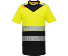 Gero matomumo PORTWEST DX434 sportiniai marškinėliai, Dydis: M, Pw spalvos: Geltona/Juodas