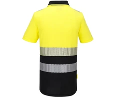 Gero matomumo PORTWEST DX435 polo marškinėliai su užtrauktuku, Dydis: 6XL, Pw spalvos: Oranžinis/Juodas