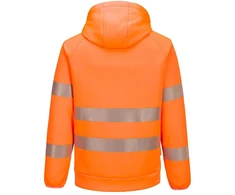 Gero matomumo PORTWEST DX483 darbo džemperis su gobtuvu, Dydis: XL, Pw spalvos: Oranžinis/Juodas