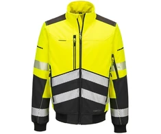 Gero matomumo PORTWEST EV468 Softshell Bomber striukė, Dydis: L, Pw spalvos: Geltona/Juodas