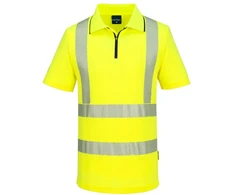Gero matomumo PORTWEST KX302 polo marškinėliai su užtrauktuku, Dydis: XXXL, Pw spalvos: Geltona